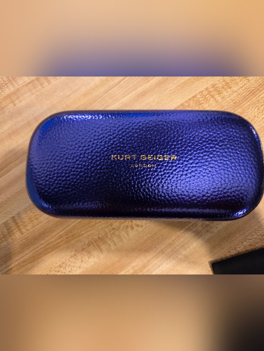 Kurt Geiger NEW Metallic Purple Hard Case W/ Teal Interior